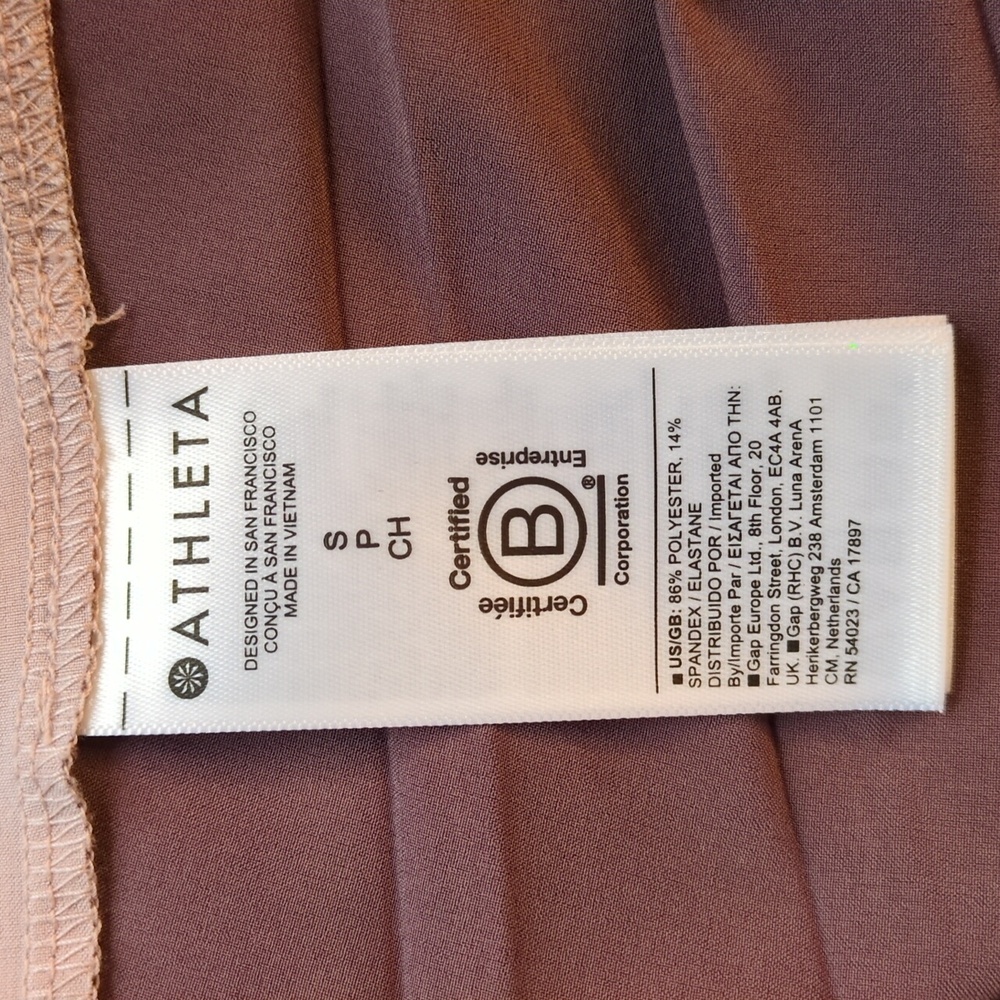 Athleta Swing Forward Pleated Tank In Smoked Mauve Size S - Picture 7 of 8